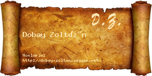 Dobay Zoltán névjegykártya