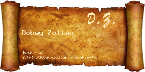 Dobay Zoltán névjegykártya