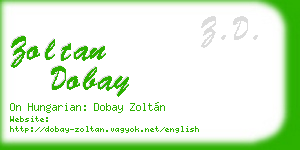 zoltan dobay business card